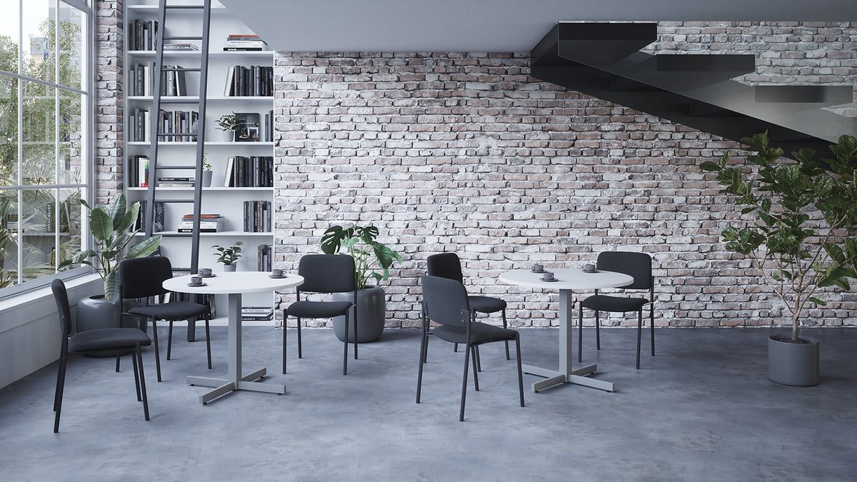 Offices To Go Newland Multi-Purpose Table with X-Base — 36" – in a break room