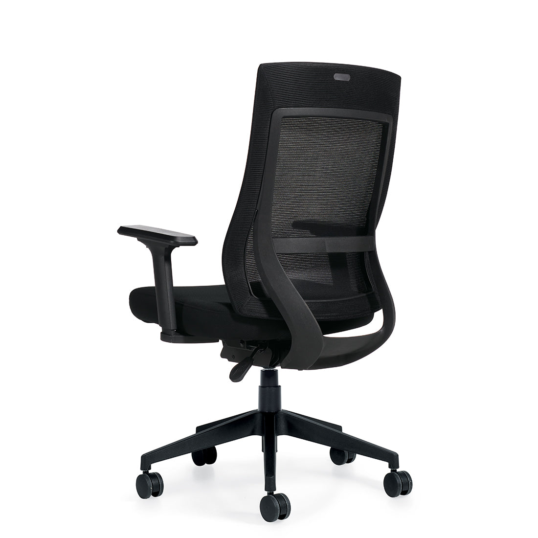 Global Zim High-Back Mesh Synchro-Tilter Task Chair — Black
