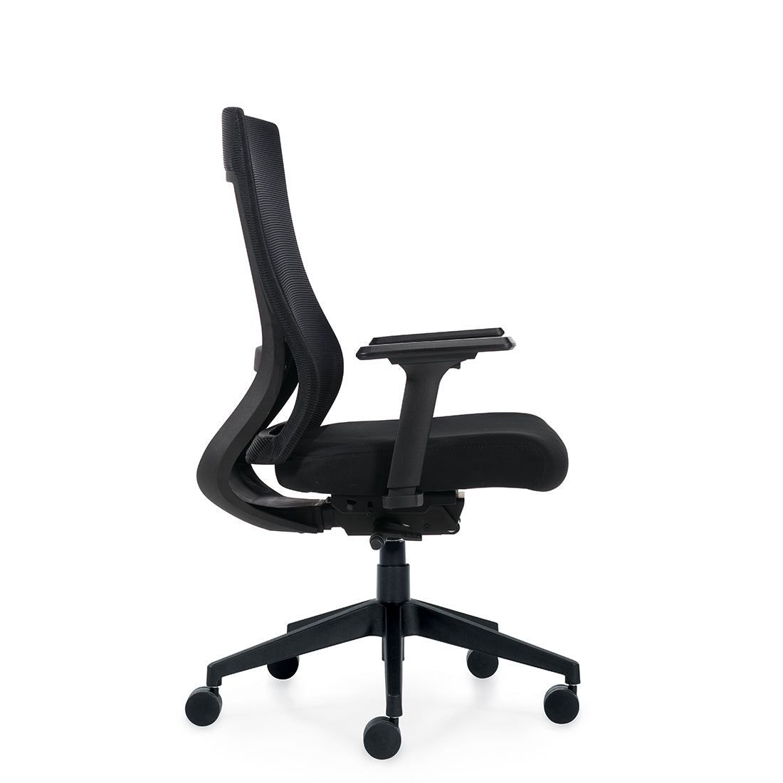 Global Zim High-Back Mesh Synchro-Tilter Task Chair — Black