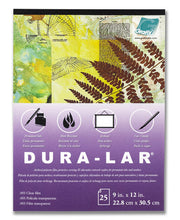 Duralar Clear 9x12 25 Sheet pad