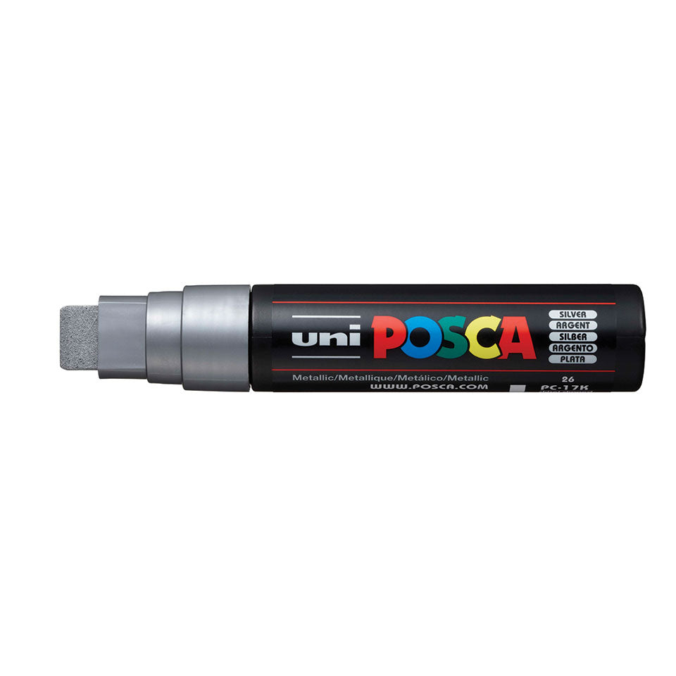 POSCA PC-17K Extra-Broad Chisel Tip Paint Marker – Silver 26