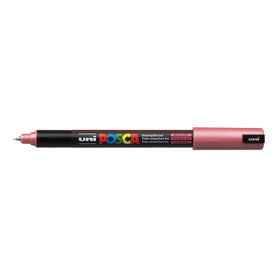 POSCA PC-1MR Ultra-Fine Paint Marker – Metallic Red M15