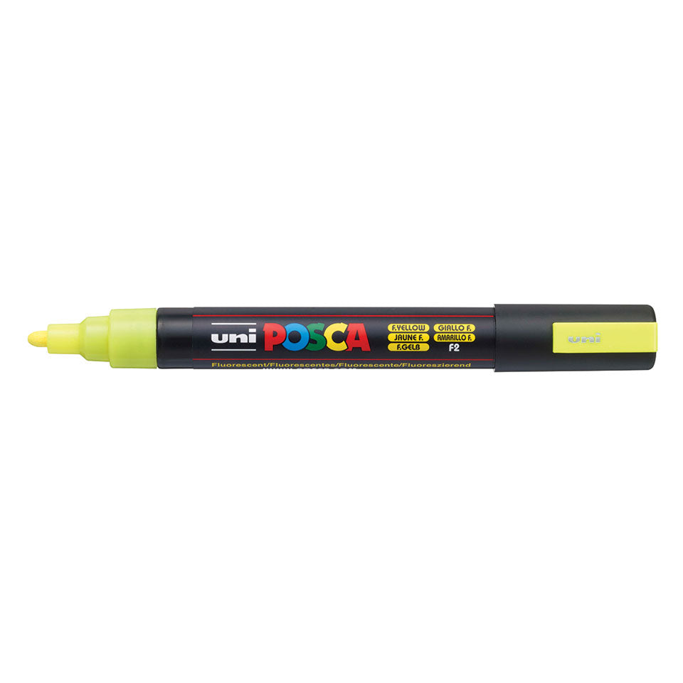 POSCA PC-5M Medium Paint Marker – Fluorescent Yellow F2