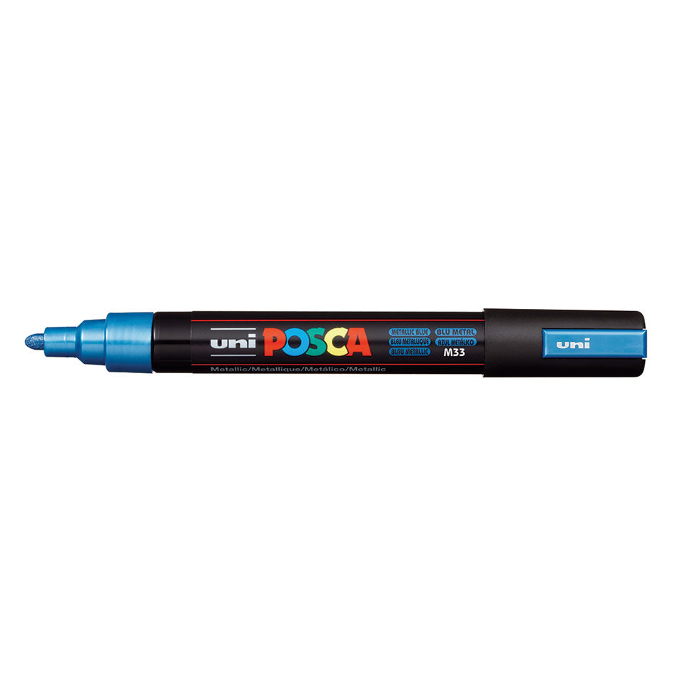 POSCA PC-5M Medium Paint Marker – Metallic Blue M33