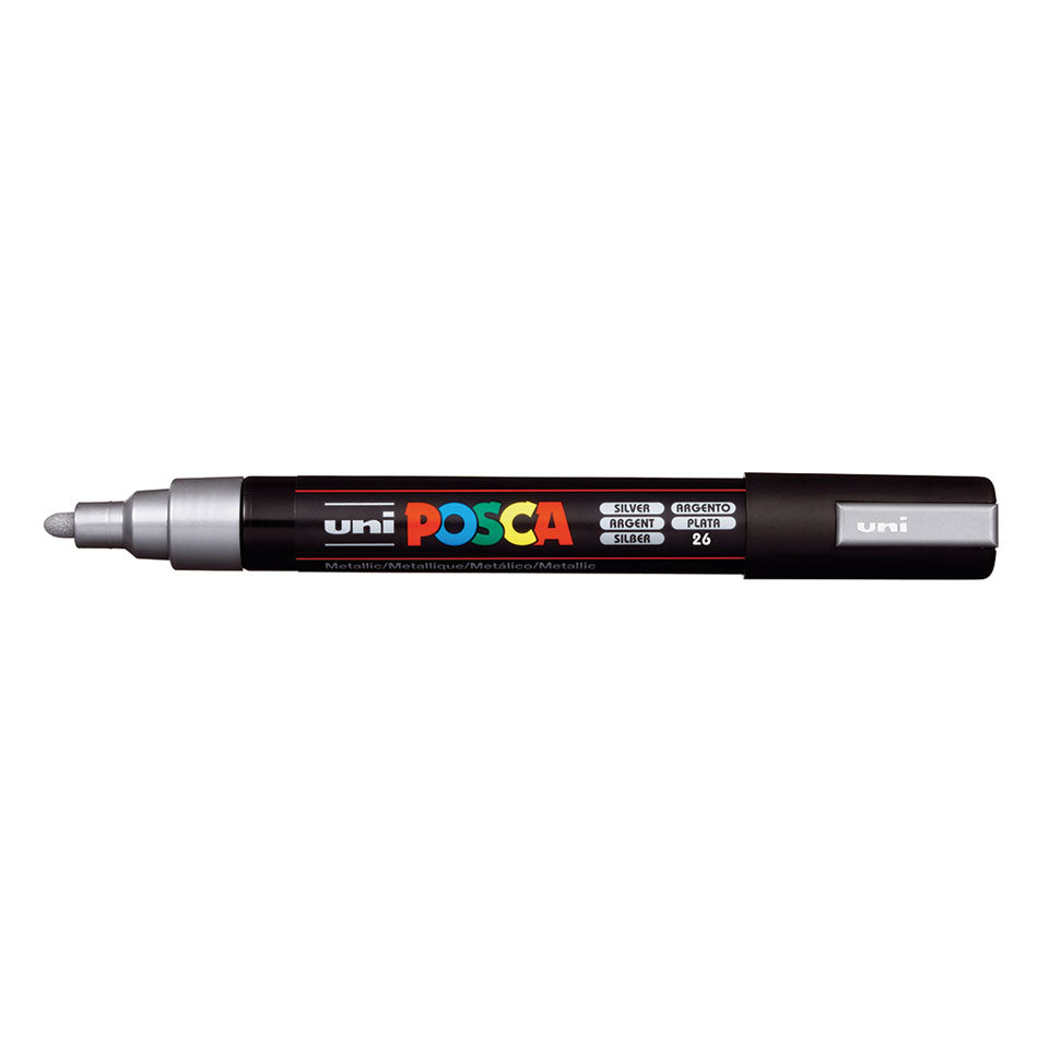 POSCA PC-5M Medium Paint Marker – Silver 26