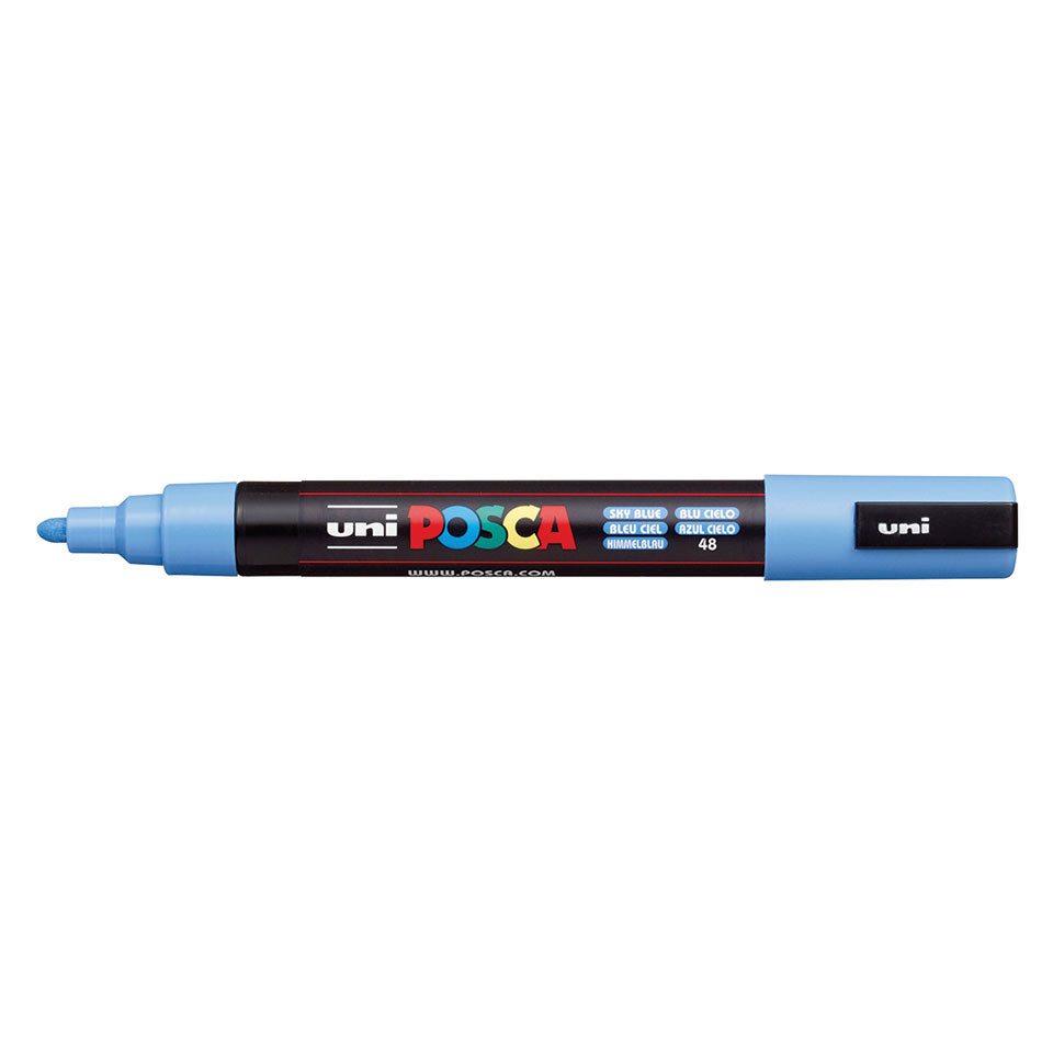 POSCA PC-5M Medium Paint Marker – Sky Blue 48