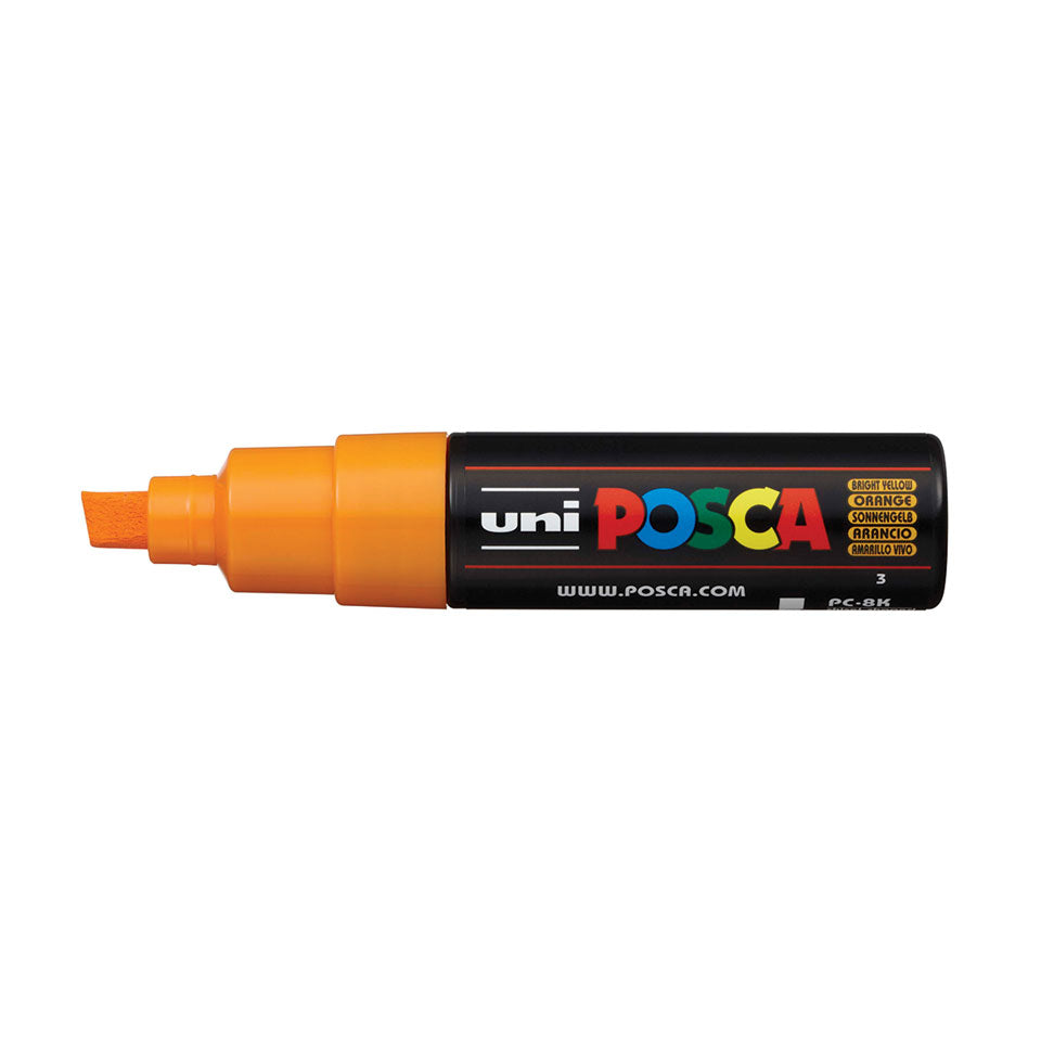 POSCA PC-8K Broad Chisel Tip Paint Marker – Bright Yellow 03