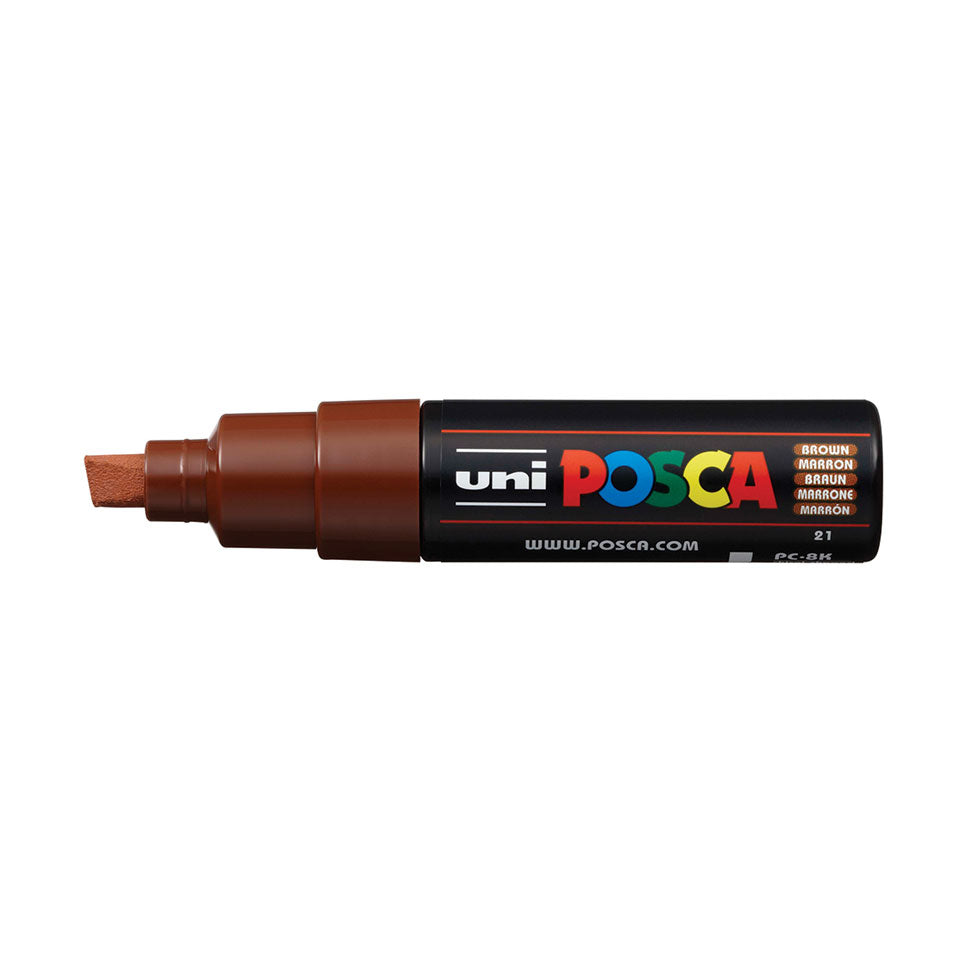 POSCA PC-8K Broad Chisel Tip Paint Marker – Brown 21