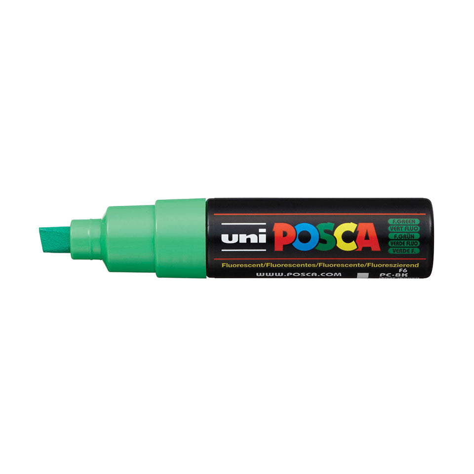 POSCA PC-8K Broad Chisel Tip Paint Marker – Fluorescent Green