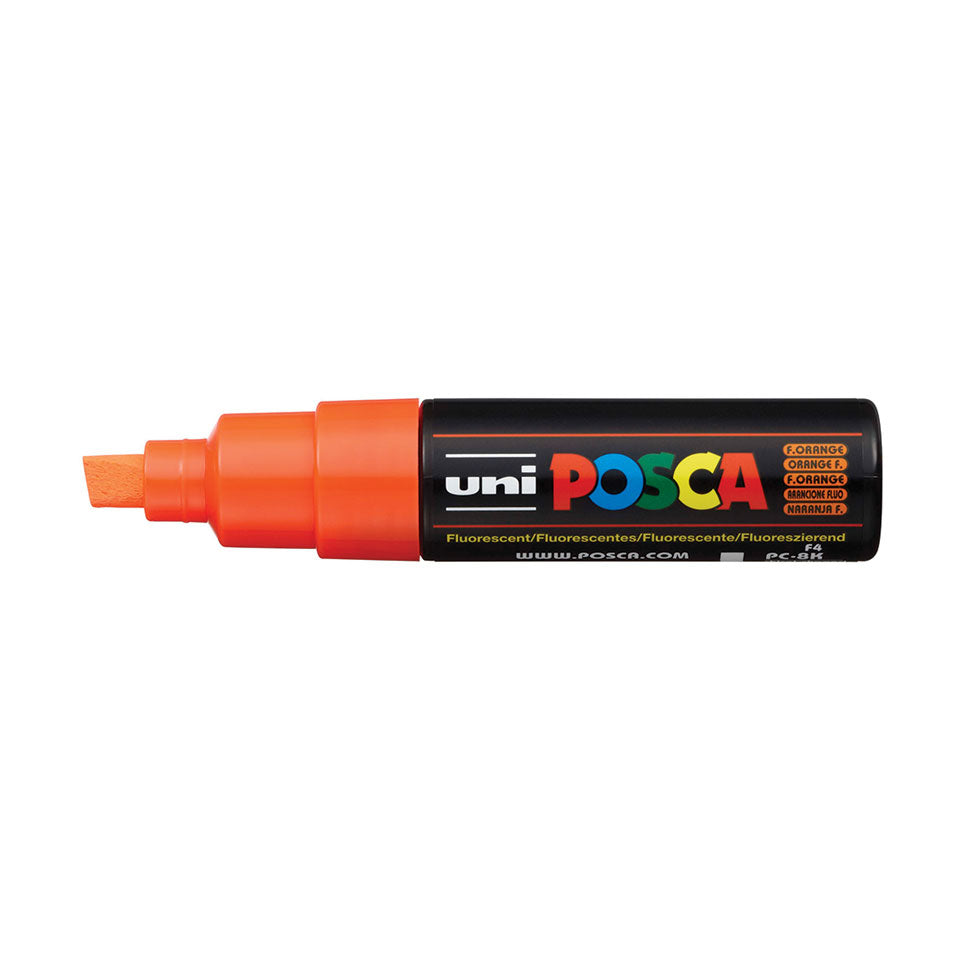 POSCA PC-8K Broad Chisel Tip Paint Marker – Fluorescent Orange F4