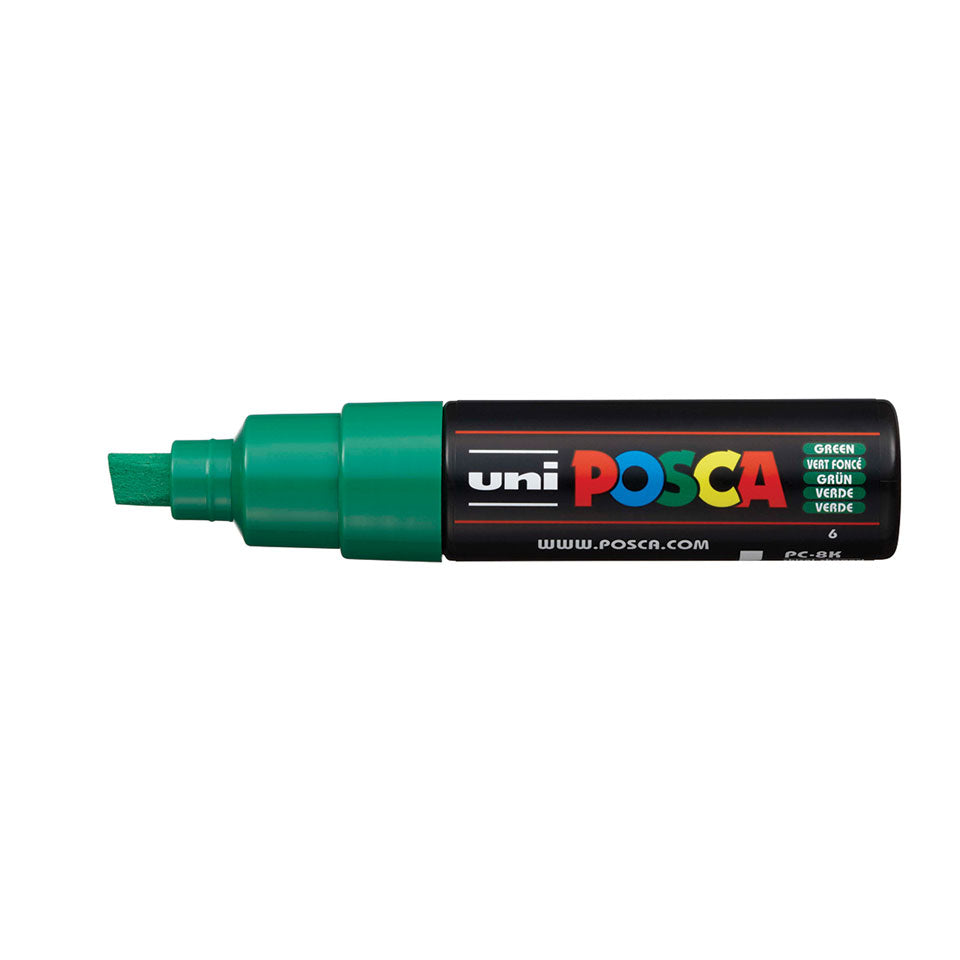 POSCA PC-8K Broad Chisel Tip Paint Marker – Green 06