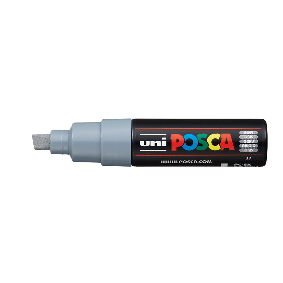 POSCA PC-8K Broad Chisel Tip Paint Marker – Grey 37