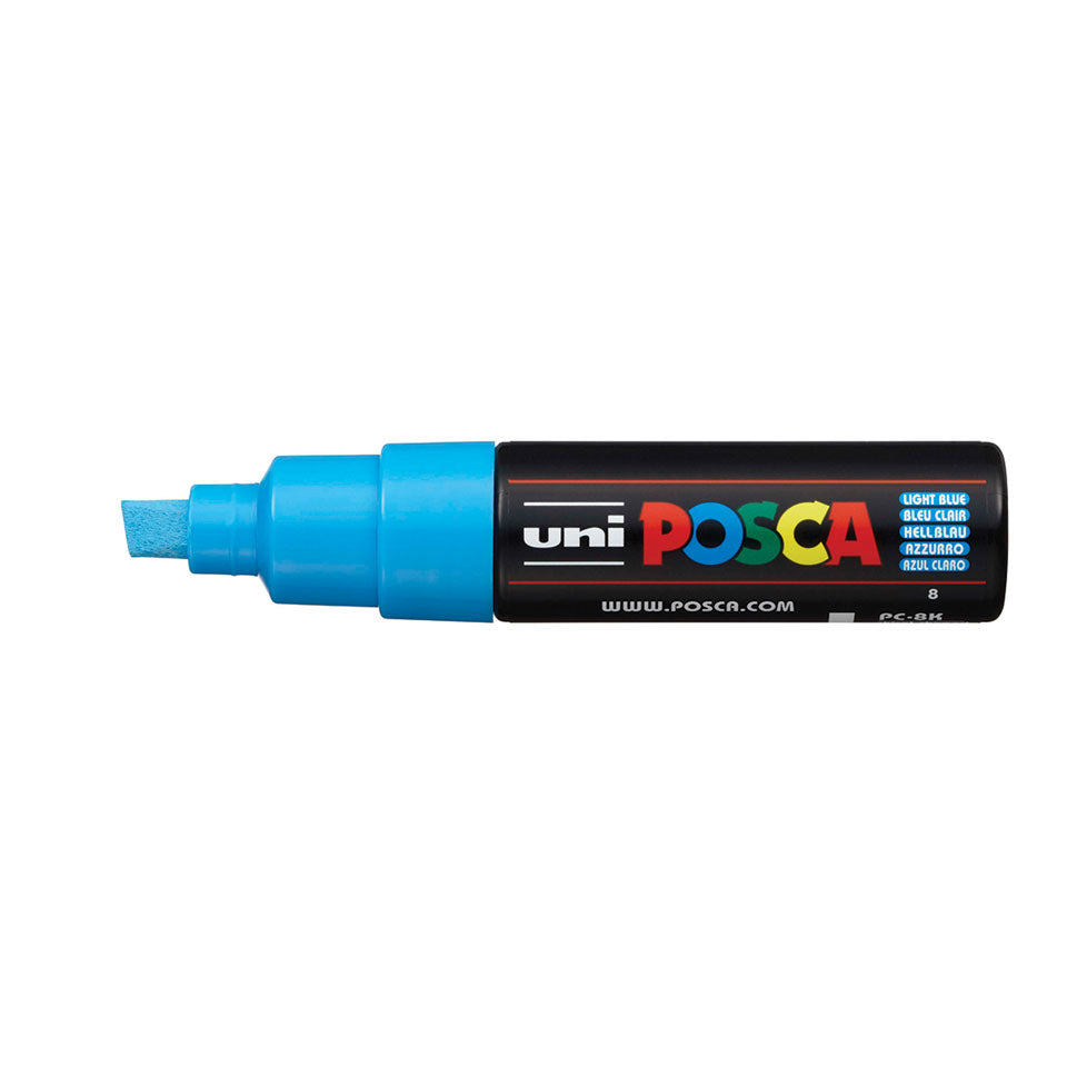 POSCA PC-8K Broad Chisel Tip Paint Marker – Light Blue 08