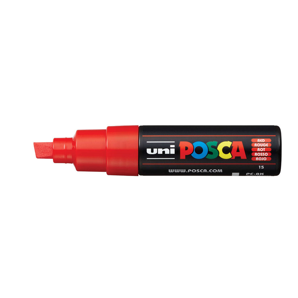 POSCA PC-8K Broad Chisel Tip Paint Marker – Red 15