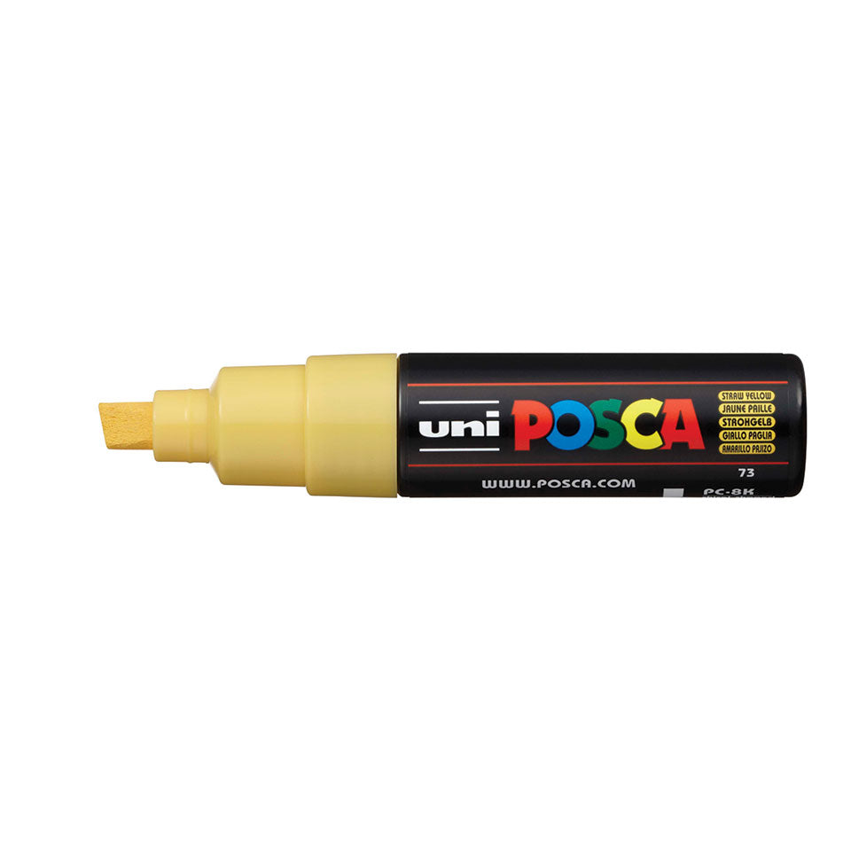 POSCA PC-8K Broad Chisel Tip Paint Marker – Straw Yellow 73