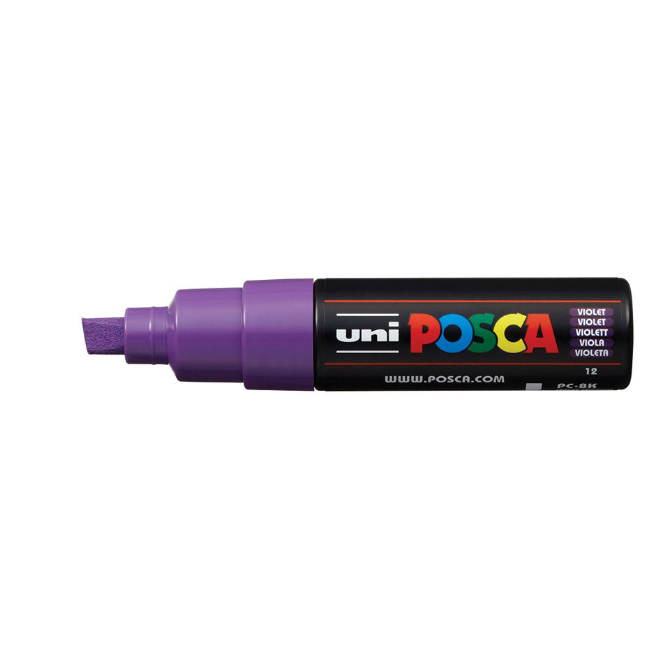 POSCA PC-8K Broad Chisel Tip Paint Marker – Violet 12