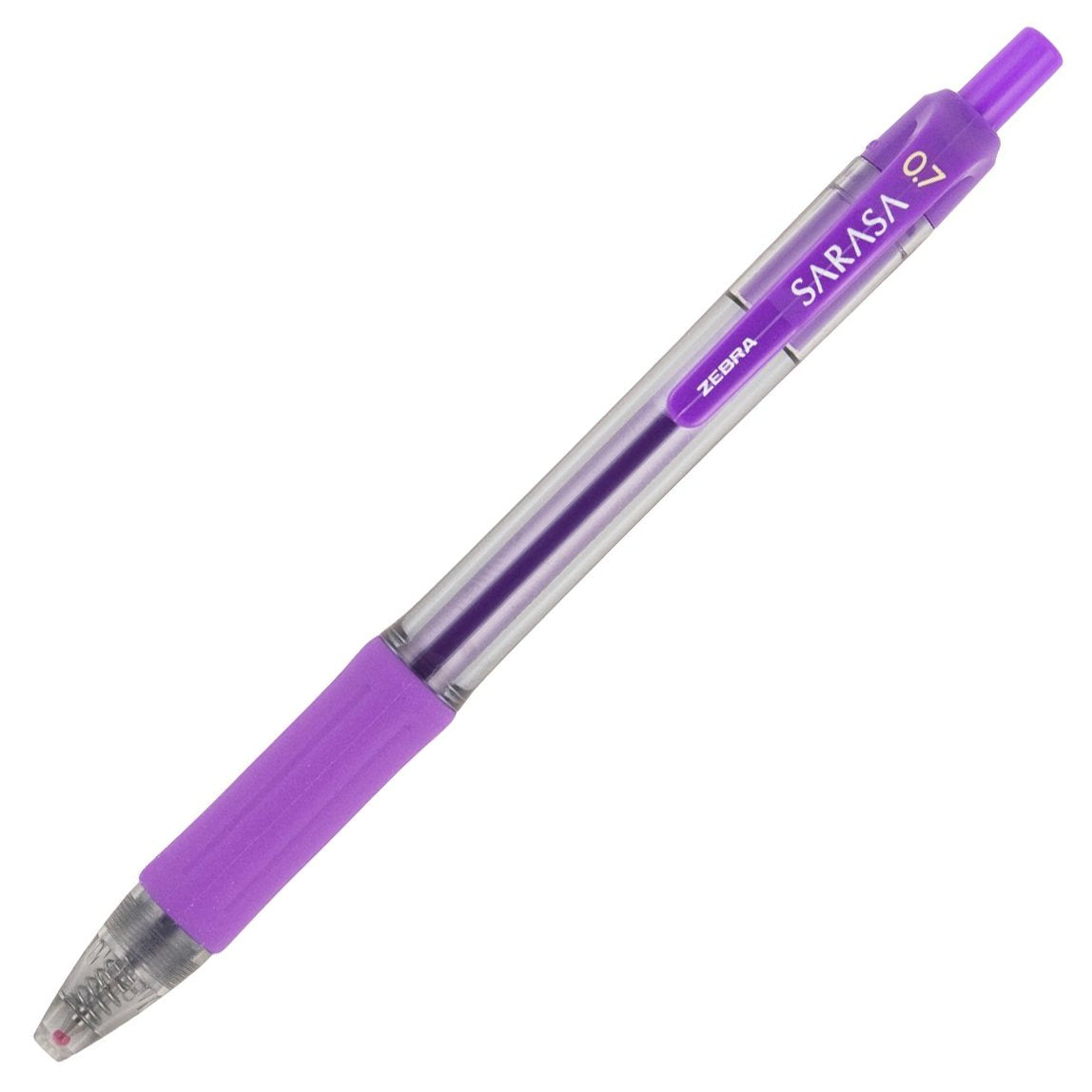 Zebra Sarasa Dry X20 retractable gel pen – 0.7mm medium tip, purple ink