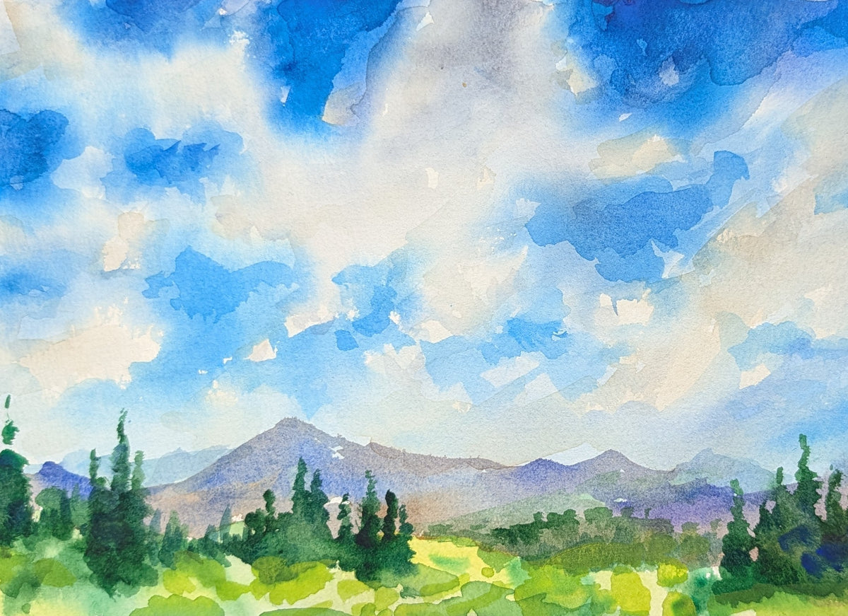 Clouds and Sky in Watercolor