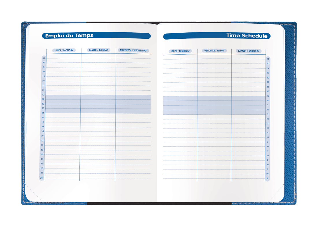 Quo Vadis Textagenda Academic Daily Planner 2026/27, Bilingual, Blue, 4-3/4"x6-3/4"