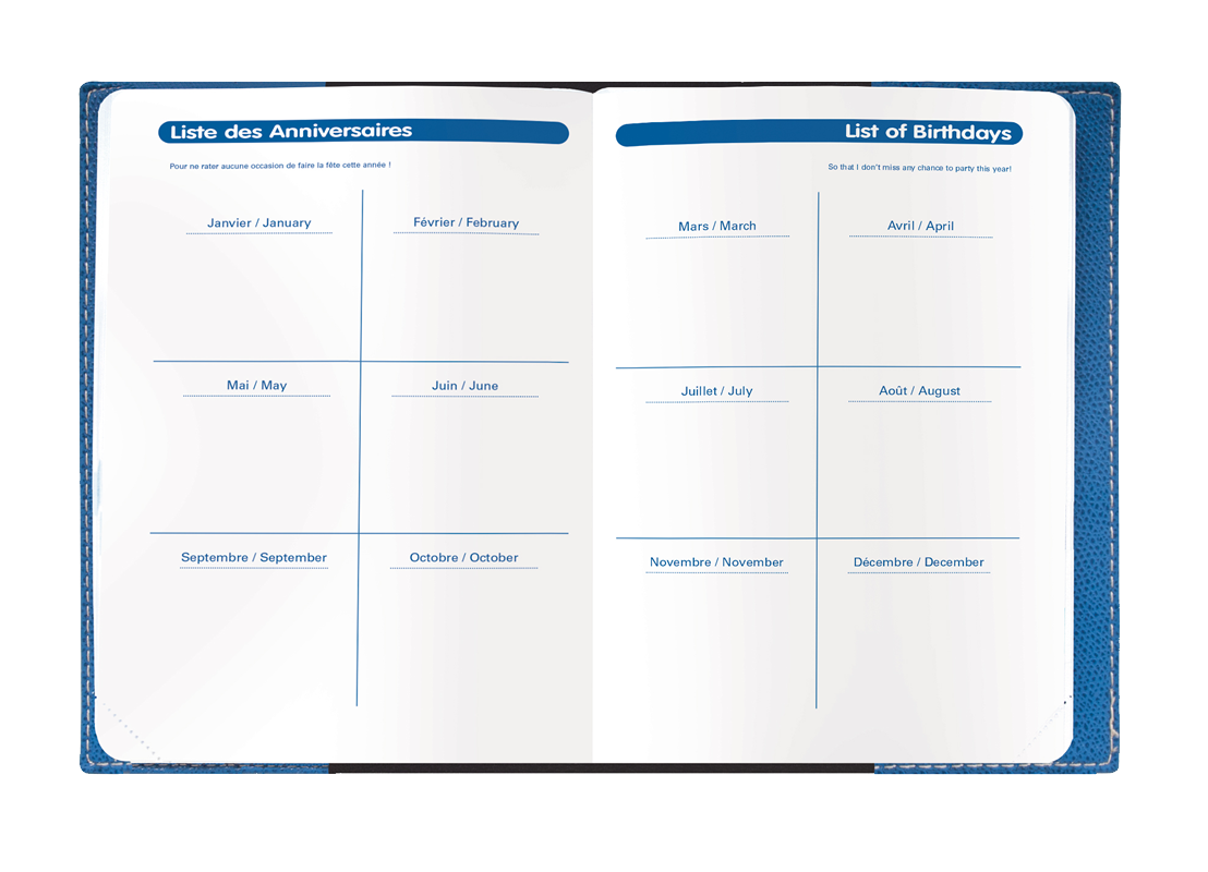 Quo Vadis Textagenda Academic Daily Planner 2026/27, Bilingual, Blue, 4-3/4"x6-3/4"