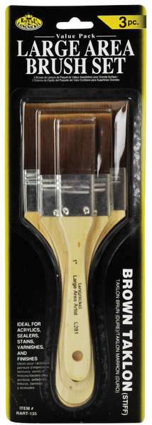 Large Area Synthetic Brush Sets