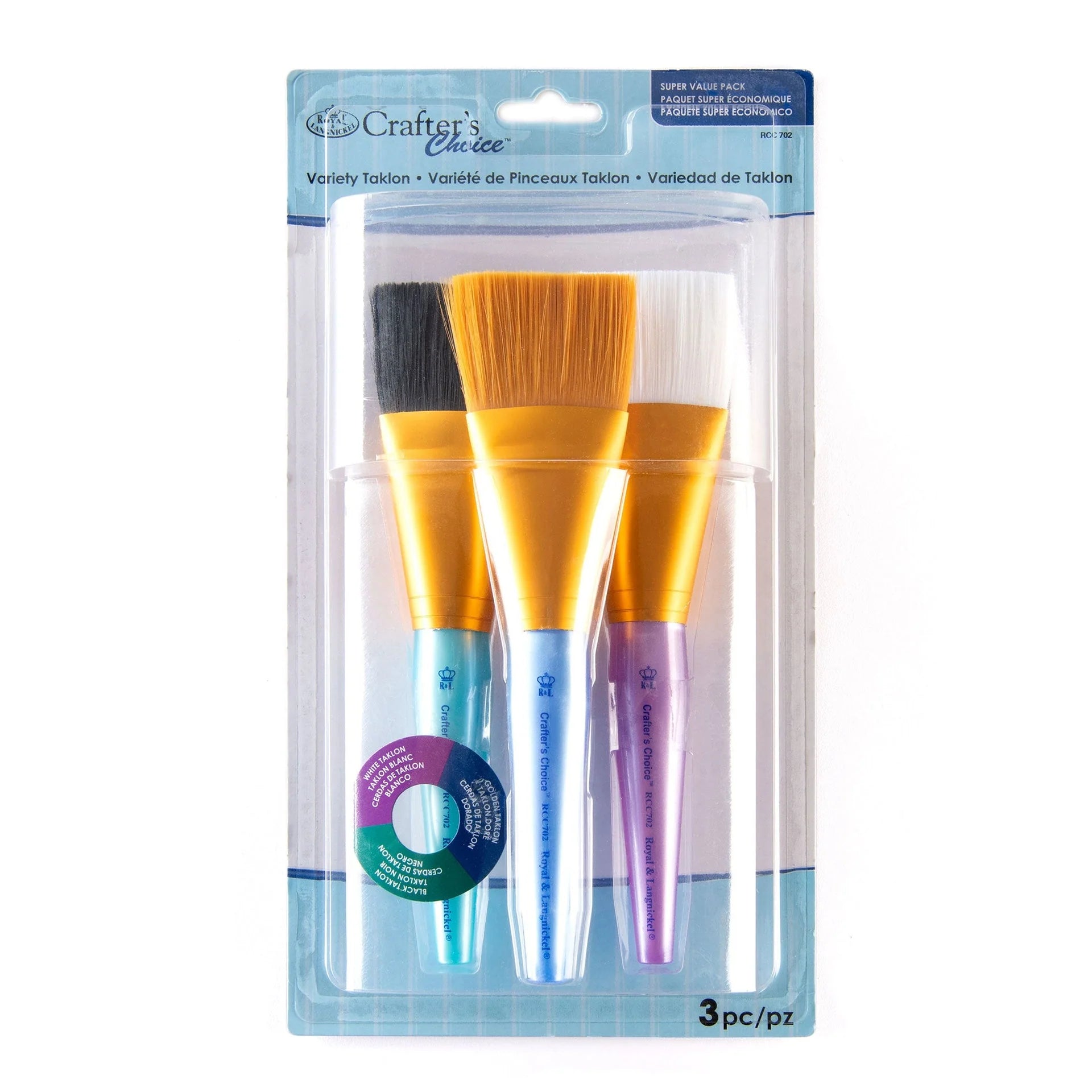 Crafters Choice 2" Taklon Variety 3pk