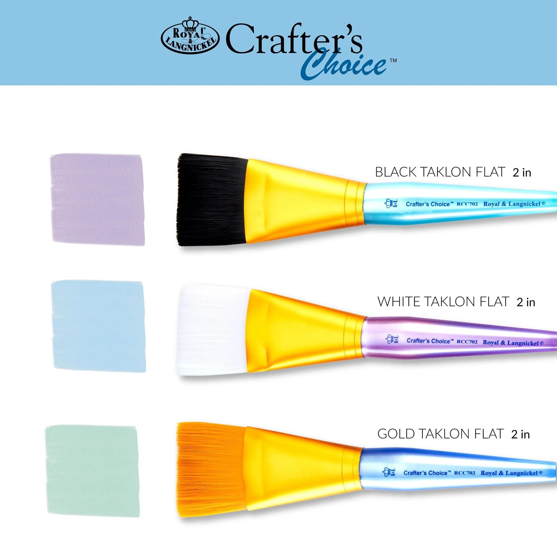 Crafters Choice 2" Taklon Variety 3pk