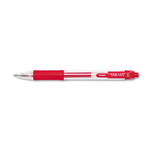 Zebra Sarasa Dry X20 retractable gel pen – 0.5mm fine tip, red ink