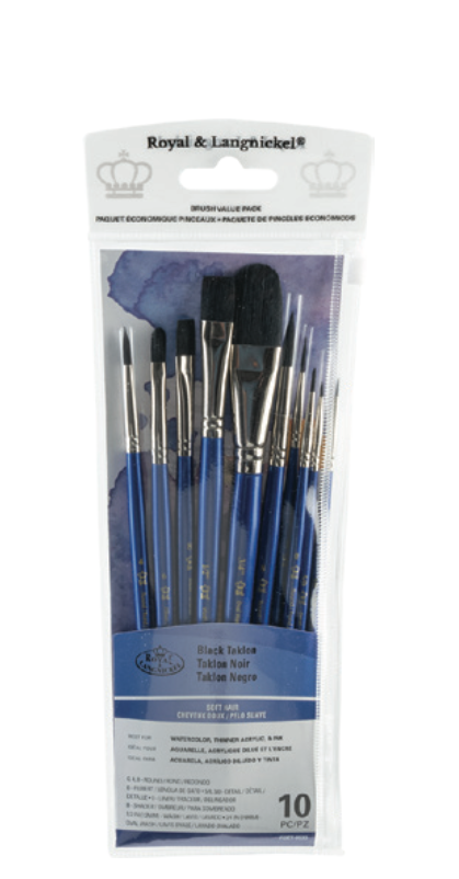 Value Brush Sets - Black Soft
