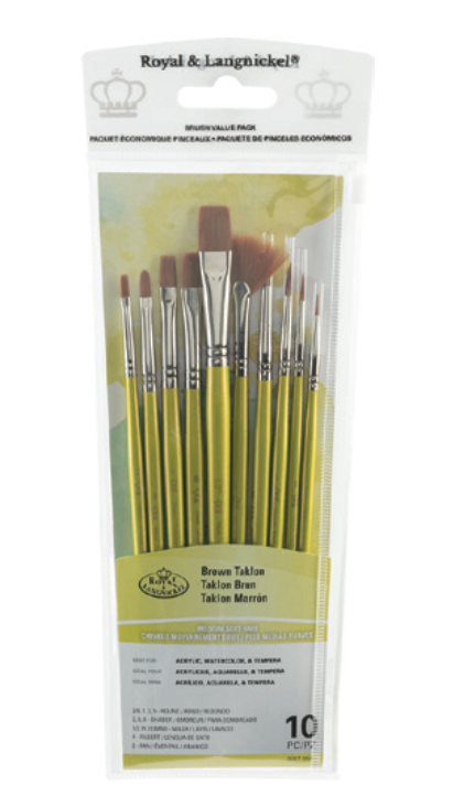 Value Brush Sets - Brown Medium Soft