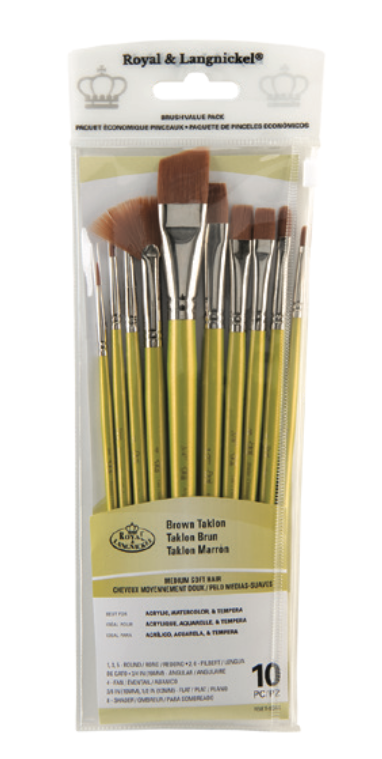 Value Brush Sets - Brown Medium Soft