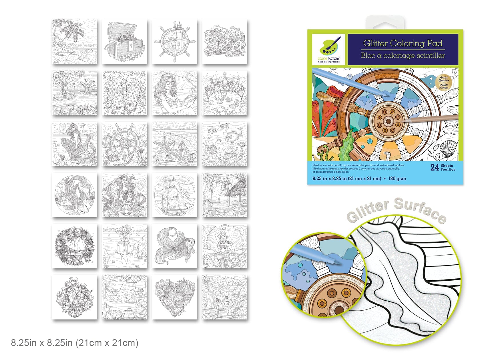 Glitter Colouring Pads