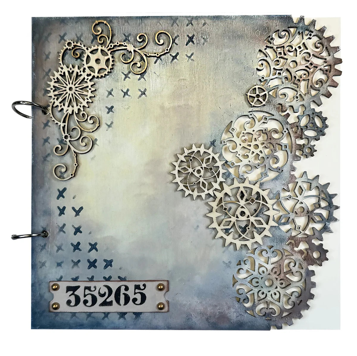 Album de scrapbooking en bois 8x8" 14 pièces