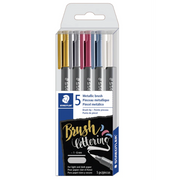 Staedtler® Metallic Marker Pens-Brush Tip - 5/pack