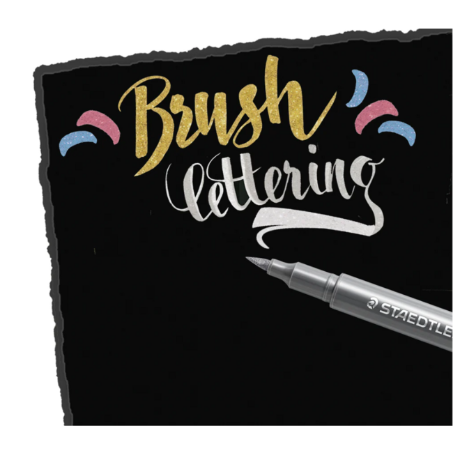 Staedtler® Metallic Marker Pens-Brush Tip - 5/pack