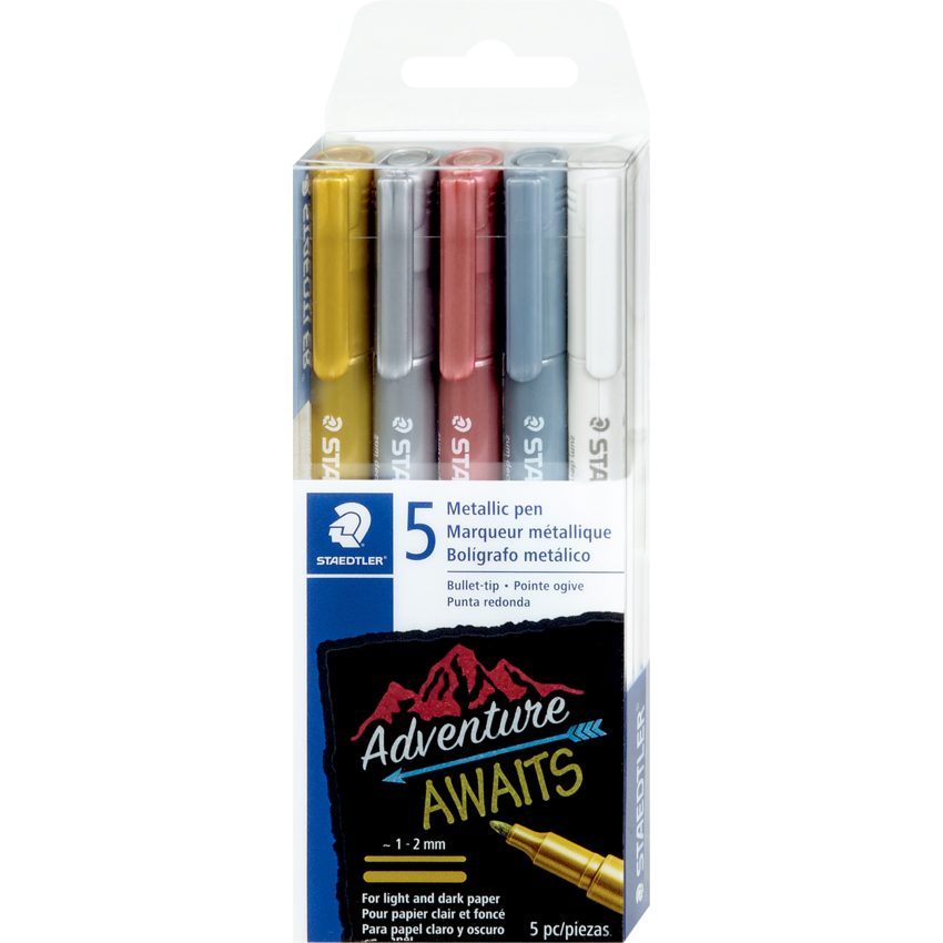 Staedtler Metallic Bullet Tip Pens - 5 pack