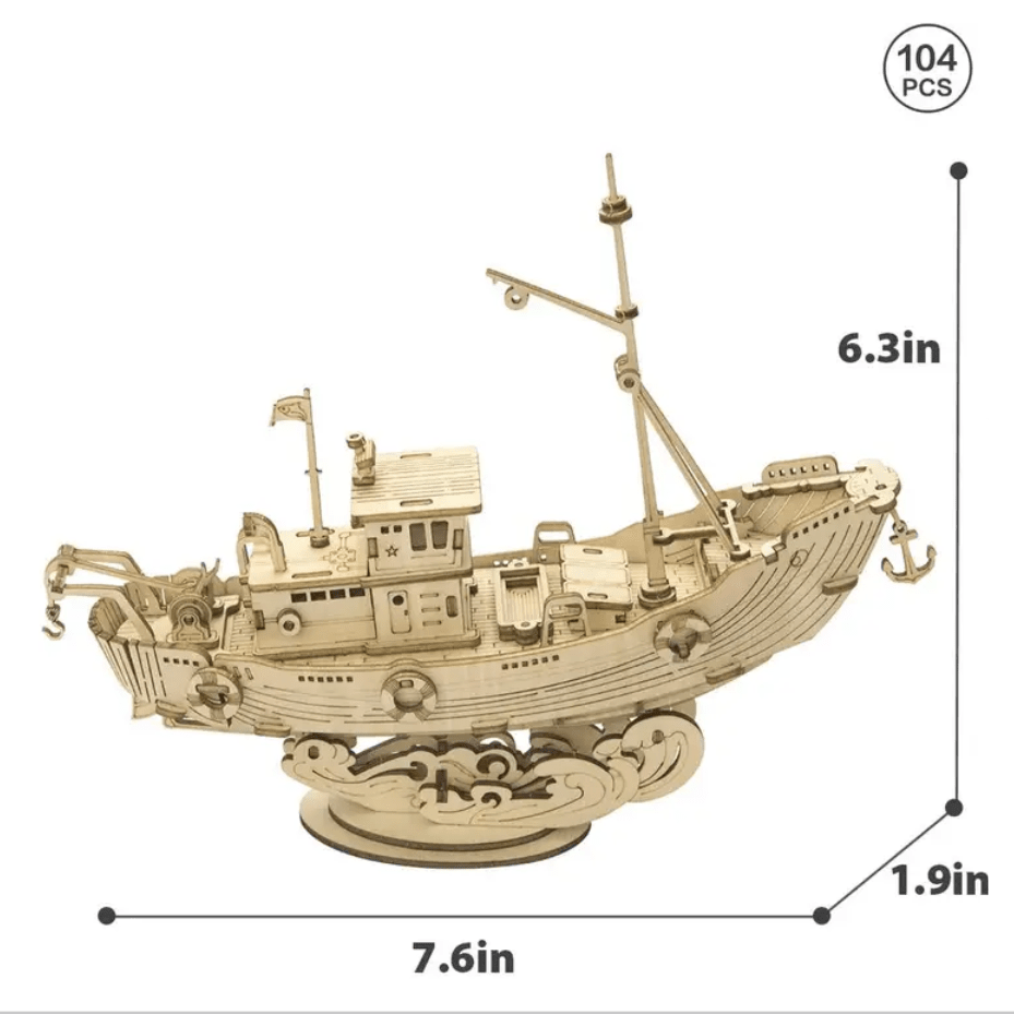 3D Vintage Wood Model Kits