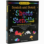 Deluxe Scratch & Sketch Sheets with Stencils