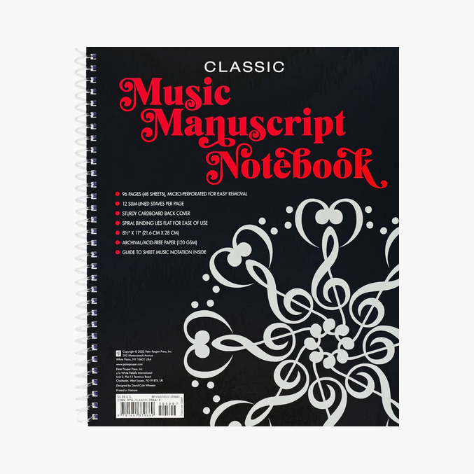 Music Manuscript Notebook