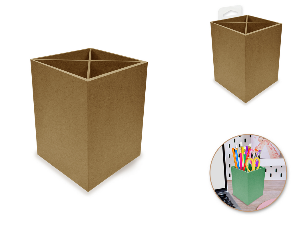 Wooden 4 Compartment Desk Caddy