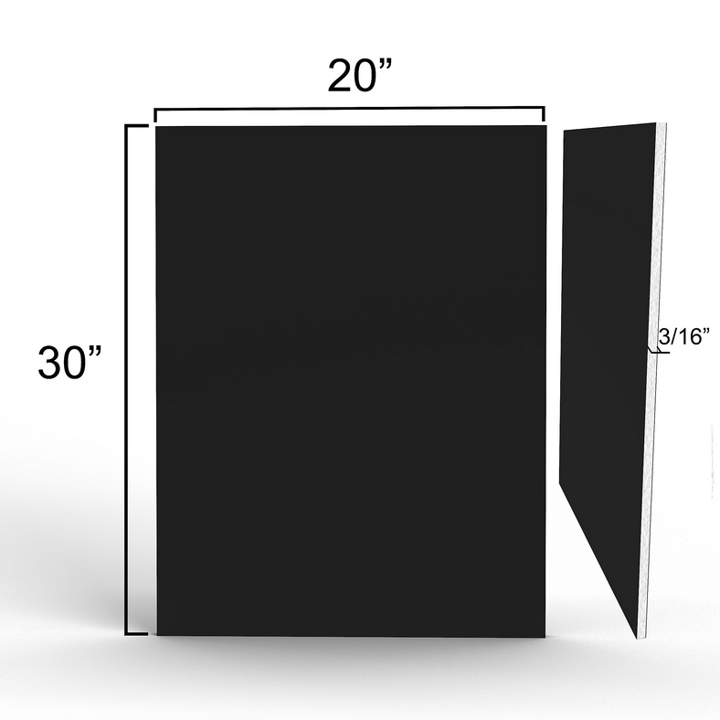 Foamboard Black 20x30