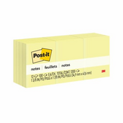 POST-IT 1 -1/2x2inch YELLOW 12pk