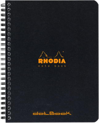 NOTEBOOK COIL DOT 8X11 BLK