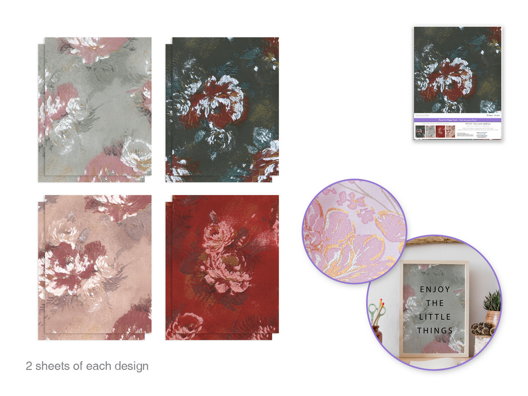 Art Foil Paper Packs Darks 8sht