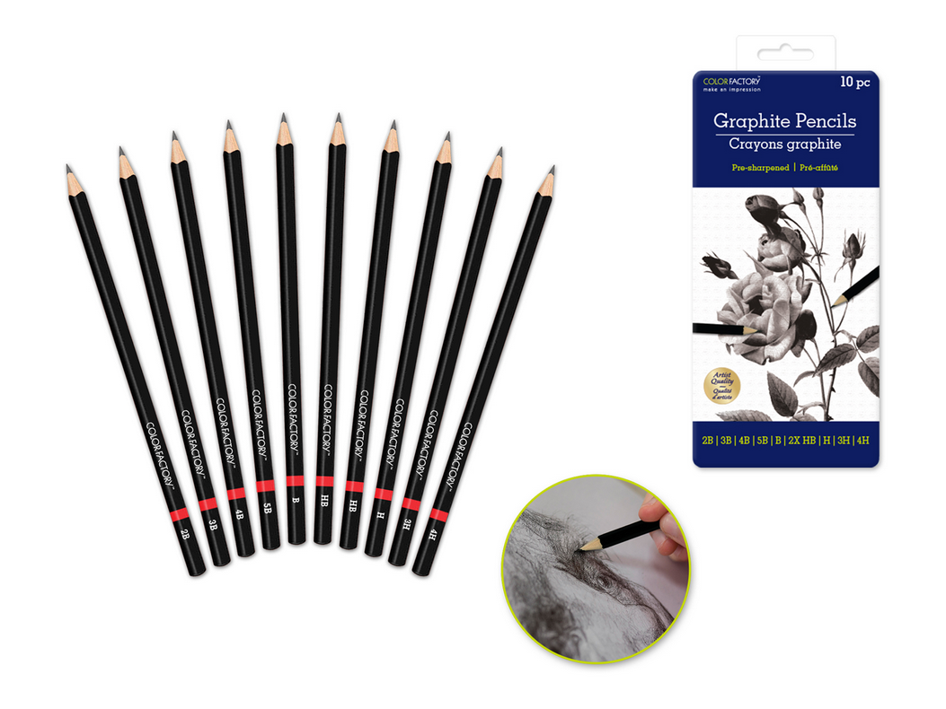 Graphite Pencils Tin Set 10pc