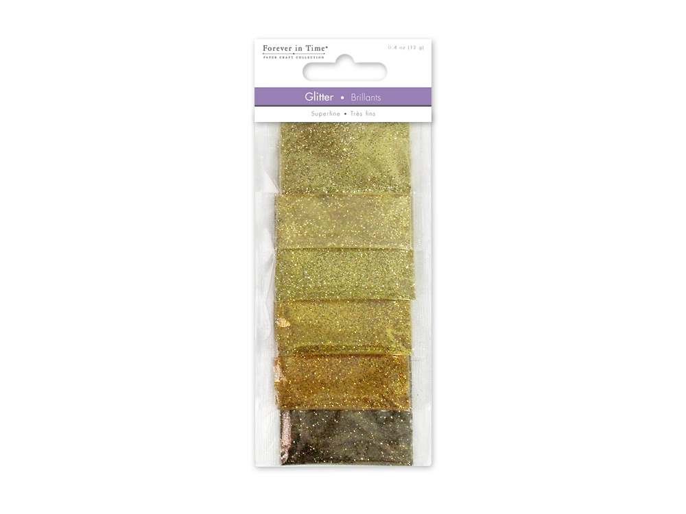 Glitter 6pk Gilded Gold