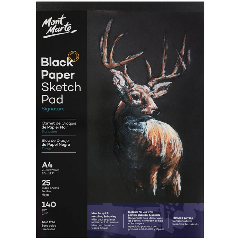 Black Paper Sketch Pad A4