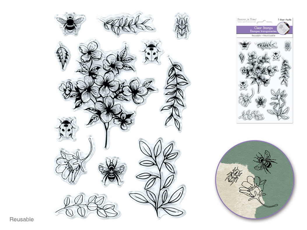 Clear Cling Stamps Garden Life