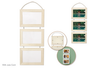 Hanging 3pc Wood Photo Frame