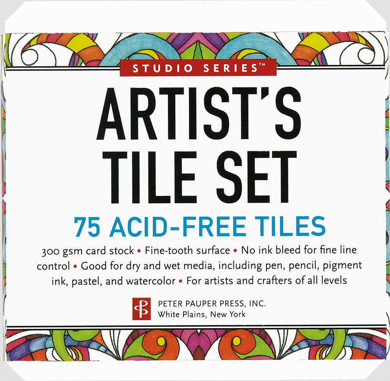 Peter Pauper Press Studio Series White Artist Tiles, set of 75